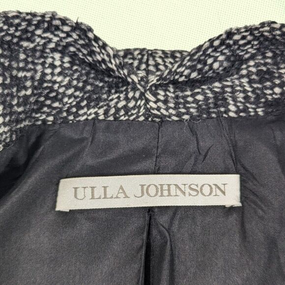 Ulla Johnson Blazer 8 Black Drape Waterfall Black White Wool Alpaca‎ Mohair - Picture 6 of 8